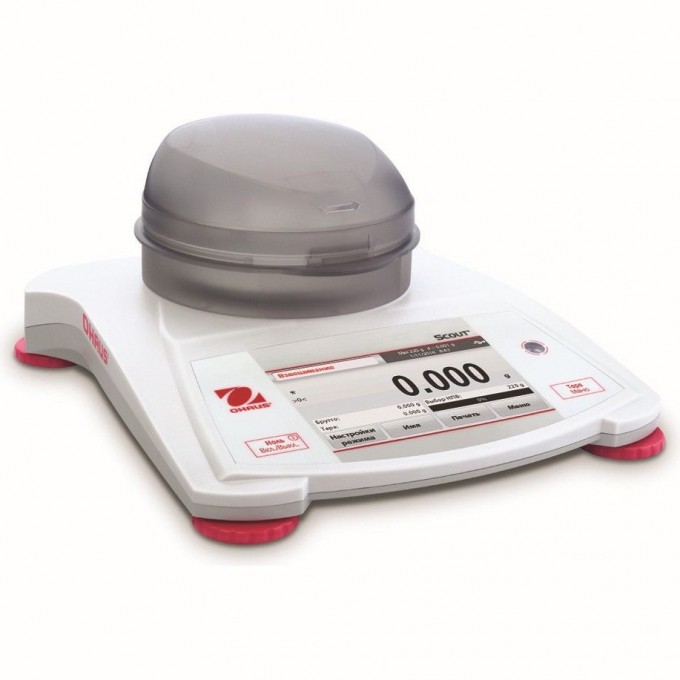 Лабораторные весы OHAUS Scout STX сенсорные 120 г, точность 0.001 г STX123